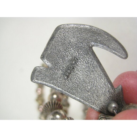 UPCYCLED Jonette Jones Coyote Necklace Sterling Silver 925 Hollow Beaded 26 in - Picture 8 of 14